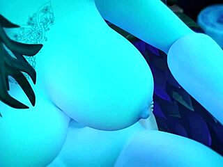 3D animated Night Elf's sensual cowgirl ride in a romantic ASMR video