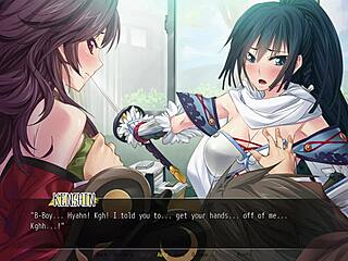 Jun gives her virginity to commander in anime game
