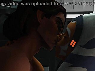 Padawan learner gets some hardcore training from his male superior officer in a Star Wars themed hentai