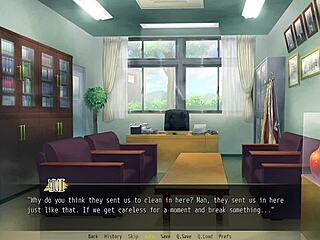 Jun gives her virginity to commander in anime game