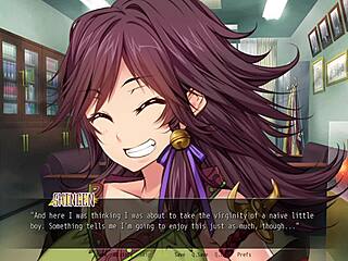 Jun gives her virginity to commander in anime game