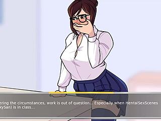 Hentai 3D cartoon featuring young Mei and her teacher