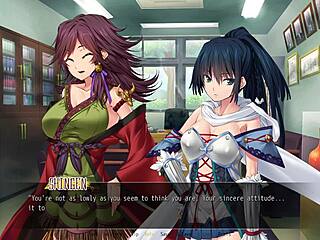 Jun gives her virginity to commander in anime game