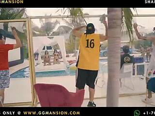 Latina brunettes caress big tits and asses