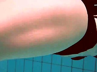 Dashka Stuns with Big Tits in Tight Pool Bikini