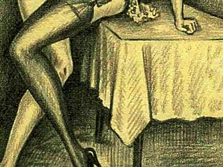 Classic Vintage Erotic Drawings for Retro Fans