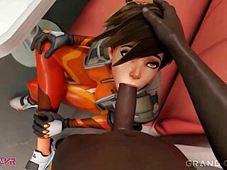 Overwatch Tracer gives blowjob in SFM