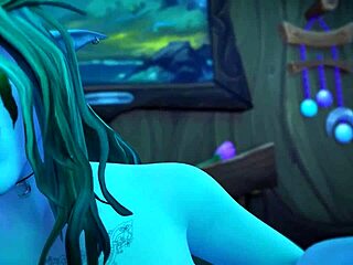 asmr night elf from wow rides cowgirl to intense orgasm