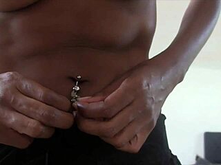 Ebony Lingerie Model Gets Pumped Fast and Hard