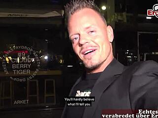 German 18-Year-Old Brunette Student with Glasses Picked Up for Wild Fucking