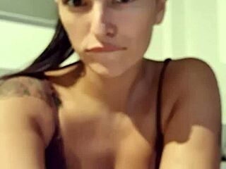 Horny After Party, Claudia Bavel Uses Realistic Dildo