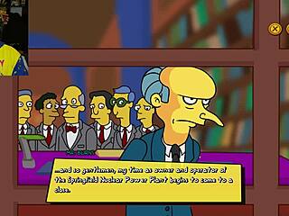 The Simpsons Parody Game in Burns Mansion with Cartoon Characters