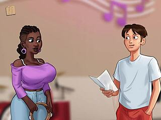 Summertime saga 76 features erotic cartoon brunette in hentai game