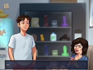 Summertime saga 76 features erotic cartoon brunette in hentai game