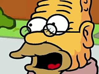 The Simpsons Parody Game in Burns Mansion with Cartoon Characters