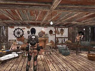 Fallout 4 fashion featuring chyler leigh as top model in anime hentai style.