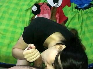 The beautiful Ebony loves to swallow my semen in this homemade video