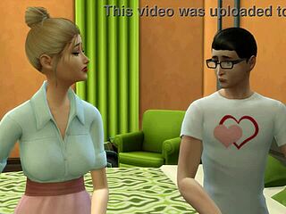 Stepmother seduces nerdy stepson in taboo hentai fantasy