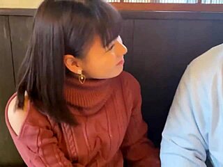 asian babe bends over in homemade video with natural tits and riding fun