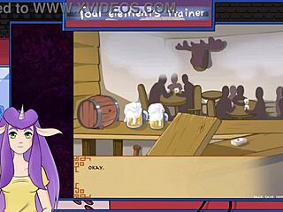 Shaved pussy monster gets drunk in Avatar game
