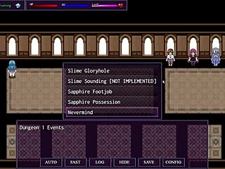 Horny Slut Exposes Big Tits in Class, Defeats Boss in Hentai Game