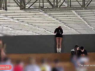 Jeny smith flashes her bubble butt in public on hidden cam 😏