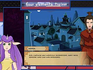 Shaved pussy monster gets drunk in Avatar game