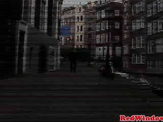 Busty Blonde Hooker Gets Messy Facial From Tourist in Close-Up