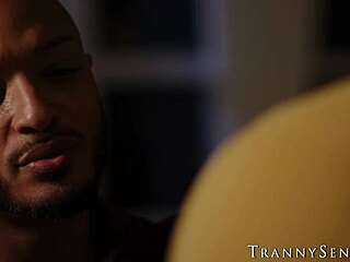 Redhead tranny Rubi Maxim in hot interracial action with a BBC in doggy style