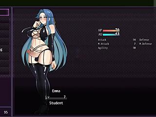 Horny Slut Exposes Big Tits in Class, Defeats Boss in Hentai Game