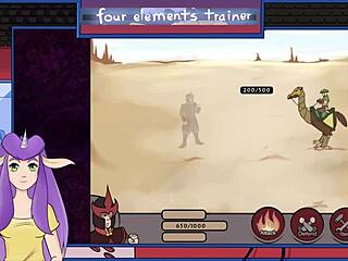 Shaved pussy monster gets drunk in Avatar game