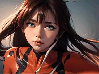 Asuka Langley Sumerack gets a cock in this animated video