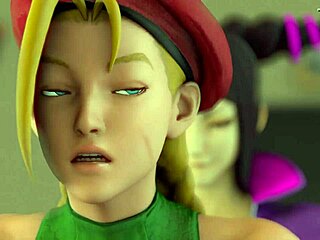 Yo, check Cammy battling dickgirl Juri in action
