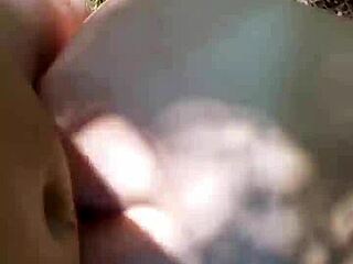 Blonde's Passionate Outdoor Doggystyle Cumshot