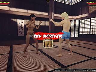 Rien battles Brittany in naked 3D fighter showdown
