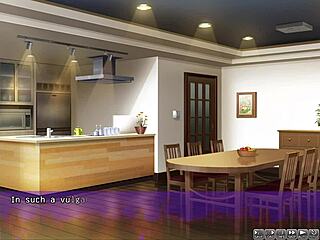 Asian housewife's hidden video shocks in hentai game part 2