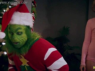 screwbox parody of the grinch with blonde milf in stockings