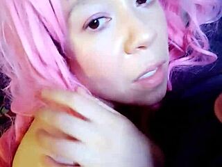 Swallowing monster cock blowjob with big tits