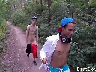 cute twinks explore steamy fun on holiday adventure