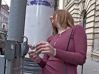 Nemški skavt intervjuje rdečelaso mladenko 18+ Mio za modelsko službo