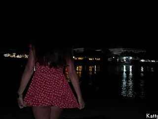 walking naked on public waterfront boldly