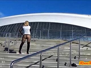 Public flashing in Sochi Olympic park in 2014