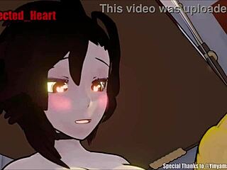 Yang deepthroats Ruby in hot hentai loop
