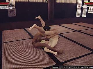 Rien battles Brittany in naked 3D fighter showdown