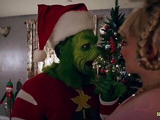 screwbox parody of the grinch with blonde milf in stockings