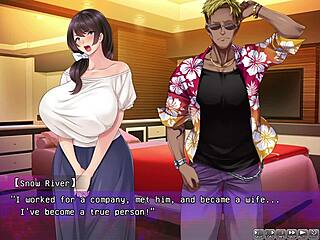 Asian housewife's hidden video shocks in hentai game part 2