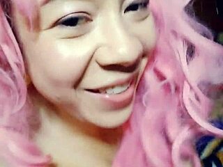 Swallowing monster cock blowjob with big tits