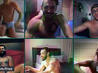 Gay orgy with dildos and jerking off - pure pleasure