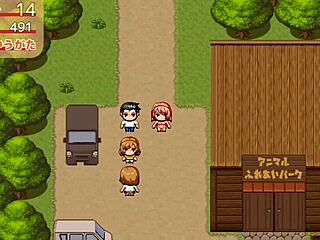 Sexy Red Bikini Flashing in Public Outdoors