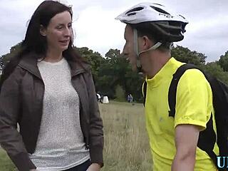 British Mature Blows Big Cock Outdoors